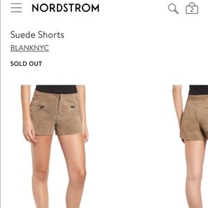 NWT Blank NYC Suede Shorts
